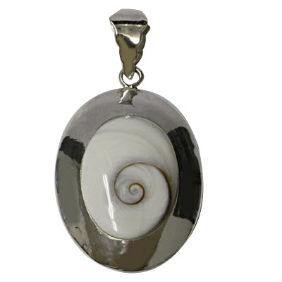 Shivaauge Silberanhänger oval 33 mm gewölbt Anhänger 925er Silber Shiva Auge Eye Damen Schmuck