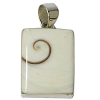 Load image into Gallery viewer, Shivaauge Anhänger rechteckig ca. 2,0 x 1,5 cm Silberanhänger mit 925er Sterlingsilber-Einfassung
