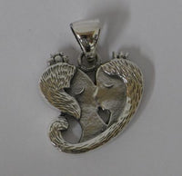 Load image into Gallery viewer, Silberanhänger Liebespaar Kuss Herz 925er Sterling Silber Anhänger Kette Schmuck
