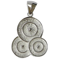 Cargar imagen en el visor de la galería, Silberanhänger drei Kreise glänzend weiß oxidiert Anhänger 925er Sterling Silber Kette Damen
