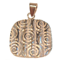 Cargar imagen en el visor de la galería, Silberanhänger Quadrat Spiralmuster Anhänger Sterling Silber 925er Unisex Schmuck
