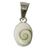 Load image into Gallery viewer, Shivaauge Silberanhänger oval gefasst 14 mm Anhänger 925er Sterling Silber Shiva Auge Eye Damen
