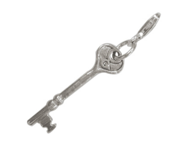 Silberanhänger Schlüssel Lang Charm Anhänger 925er Sterling Silber Unisex Schmuck