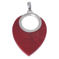 Load image into Gallery viewer, Korallenanhänger Silberanhänger Anhänger Koralle 925er Silber Damen Schmuck Tropfen umgekehrt Loch
