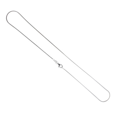 Damen - Silberkette: Schlangen Kette/Charmträger/Collierkettchen aus  925 Sterling Silber, 45 cm,  Karabinenverschluss