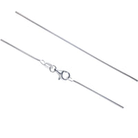 Cargar imagen en el visor de la galería, A 1 mm Silberkette &quot;Schlangen Kette Charmträger Collierkettchen&quot; aus 925er Sterling Silber mit kleinem, geschlossenem Ringchen-Verschluss, auf weißem Hintergrund präsentiert.
