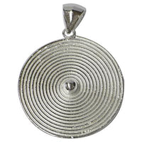 Cargar imagen en el visor de la galería, Anhänger rund eingraviert Spirale Perle 28 mm Sterling Silber 925er Silberanhänger Damen Schmuck
