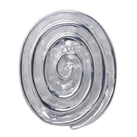 Cargar imagen en el visor de la galería, Silberanhänger oval Spirale glänzend plastisch Anhänger 925er Sterling Silber

