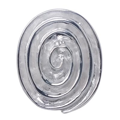 Silberanhänger oval Spirale glänzend plastisch Anhänger 925er Sterling Silber