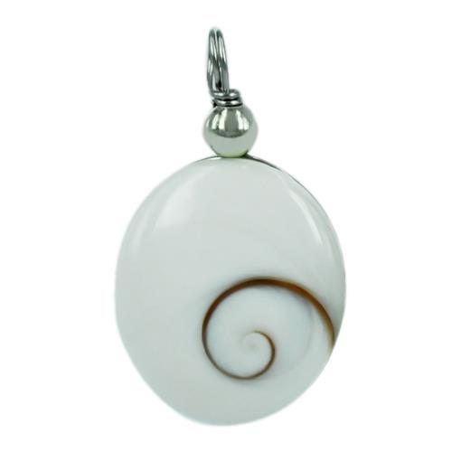 Shivaauge Silberanhänger Perle oval 15 mm Anhänger 925er Silber Shiva Auge Eye Damen Schmuck