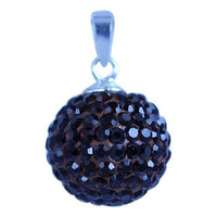 Cargar imagen en el visor de la galería, Glitzerkugel granat 10 mm Kristall Silberanhänger Anhänger 925er Silber Damen Glitzer Schmuck
