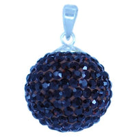 Load image into Gallery viewer, Glitzerkugel granat 14 mm Kristall Silberanhänger Anhänger 925er Silber Damen Glitzer Schmuck
