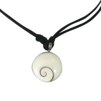 Cargar imagen en el visor de la galería, Shivaauge Kette 20 mm gewachste Baumwolle Shiva-Auge rund verstellbar Shivakette
