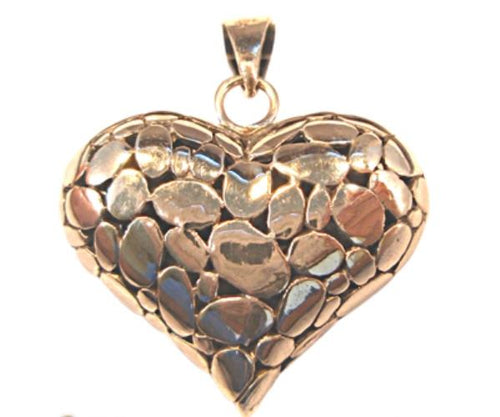 Silberanhänger Herz plastisch Anhänger Sterling Silber 925er Unisex Schmuck