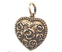 Cargar imagen en el visor de la galería, Silberanhänger Rosen Herz Anhänger Sterling Silber 925er Damen Schmuck
