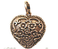 Cargar imagen en el visor de la galería, Silberanhänger Herz Blumen Motiv Anhänger Sterling Silber 925er Damen Schmuck
