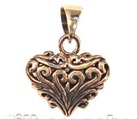 Load image into Gallery viewer, Silberanhänger Herz verziert Anhänger Sterling Silber 925er Unisex Schmuck
