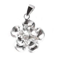 Load image into Gallery viewer, Silberanhänger Blume Rose Halbkugeln Anhänger Sterling Silber 925er Damen Schmuck
