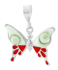 Cargar imagen en el visor de la galería, Shivaauge Silberanhänger Schmetterling Koralle Raisin Anhänger 925er Sterling Silber Damen Schmuck
