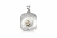 Cargar imagen en el visor de la galería, Shivaauge Anhänger Quadrat gebürstet gewölbt Silberanhänger 925er Sterlingsilber
