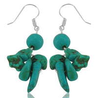 Load image into Gallery viewer, Schmuckset Türkis Kette Armband Ohrringe Perlen Splittsteine 925er Sterling Silber
