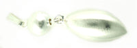 Cargar imagen en el visor de la galería, Silberanhänger Kugel Mandel gebürstet Anhänger 43 mm Sterling Silber 925er Damen Schmuck Kette
