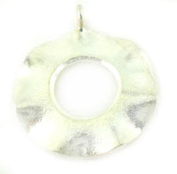 Cargar imagen en el visor de la galería, Silberanhänger Ring wellig glänzend 26 mm Anhänger Sterling Silber 925er Damen Schmuck
