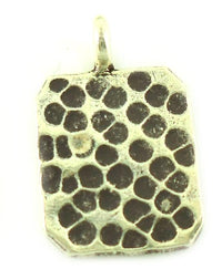 Load image into Gallery viewer, Silberanhänger Hill Tribe Rechteck Punkte gestanzt Anhänger Sterling Silber 925er Damen Schmuck
