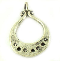 Load image into Gallery viewer, Silberanhänger Hill Tribe Hufeisen Loch Muster Anhänger Sterling Silber 925er Damen Schmuck
