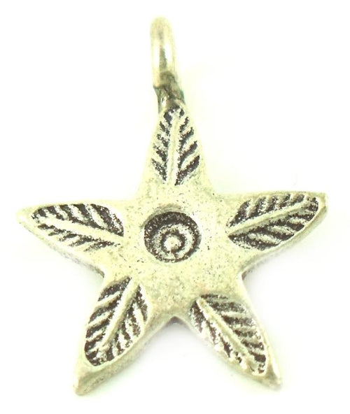 Silberanhänger Hill Tribe Stern Federn Anhänger Sterling Silber 925er Damen Schmuck