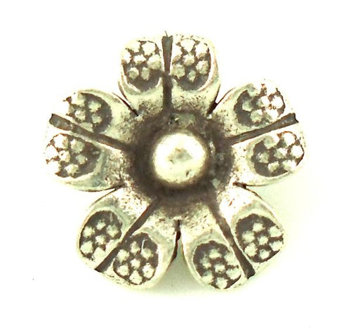 Silberanhänger Hill Tribe Punkte Blume 12 mm Anhänger Sterling Silber 925er Damen Schmuck