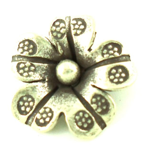 Silberanhänger Hill Tribe Punkte Blume 16 mm Anhänger Sterling Silber 925er Damen Schmuck