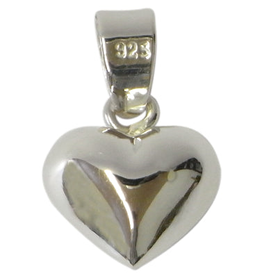 Herz Anhänger aus Sterling Silber 925er Silberanhänger 12 mm Herzchen Damen