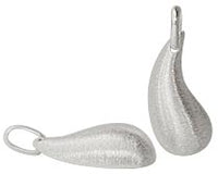 Load image into Gallery viewer, Anhänger Tropfen gebürstet gebogen Sterling Silber 925 Silberanhänger Damen Schmuck
