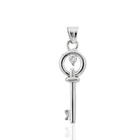 Cargar imagen en el visor de la galería, Zirkonia Anhänger Silberschmuck 925er Sterling Silber Fassung Schlüssel
