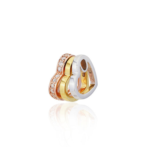 Zirkonia Anhänger Silberschmuck 925er Sterling Silber Fassung Zirkonia Herz gold silber kupfer