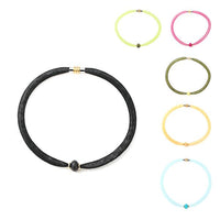 Load image into Gallery viewer, Set Kette Armband Stein Perle Nylon Schlauch Magnetverschluss zweilagig nickelfrei bunt neon
