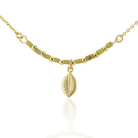 Load image into Gallery viewer, Set Kette Armband 18 karat vergoldet Perlen länglich Blatt grün nickelfrei Charm Anhänger
