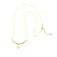 Load image into Gallery viewer, Set Kette Armband 18 karat vergoldet Perlen länglich Blatt grün nickelfrei Charm Anhänger
