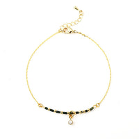 Load image into Gallery viewer, Set Kette Armband 18 karat vergoldet Perlen länglich Kristall grau nickelfrei Charm weiß Anhänger
