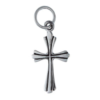 Cargar imagen en el visor de la galería, Silberanhänger Kreuz Streifen dunkel oxidiert Anhänger Sterling Silber 925er nickelfrei
