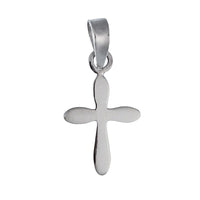 Cargar imagen en el visor de la galería, Silberanhänger Kreuz abgerundet Glanz Anhänger Sterling Silber 925er nickelfrei
