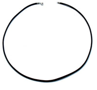 Cargar imagen en el visor de la galería, Kautschuk Kette schwarz 2 mm dick Edelstahl Verschluss verschiedene Längen
