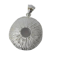 Cargar imagen en el visor de la galería, Silberanhänger rund gewölbt Loch Rillen 925er Sterling Silber Anhänger Kette Unisex
