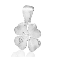 Load image into Gallery viewer, Silberanhänger 15 mm vierblättrig Blume Anhänger Sterling Silber 925er Damen Schmuck
