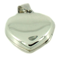 Cargar imagen en el visor de la galería, Silberanhänger Herz Medaillon flach glänzend 15 mm Anhänger Sterling Silber 925er Damen Schmuck
