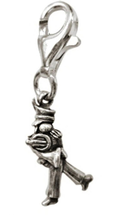 Silberanhänger Horn Bläser Uniform Charm Anhänger 925er Sterling Silber Unisex Schmuck