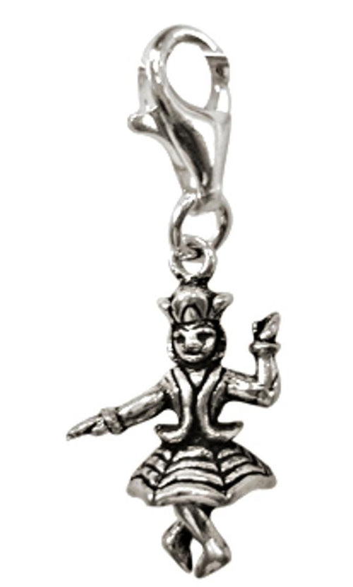 Silberanhänger tanzendes Mädchen Tracht Charm Anhänger 925er Sterling Silber Unisex Schmuck