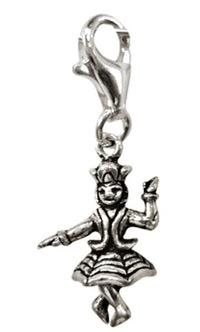 Cargar imagen en el visor de la galería, Silberanhänger tanzendes Mädchen Tracht Charm Anhänger 925er Sterling Silber Unisex Schmuck
