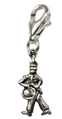 Cargar imagen en el visor de la galería, Silberanhänger Trommler Uniform Charm Anhänger 925er Sterling Silber Unisex Schmuck
